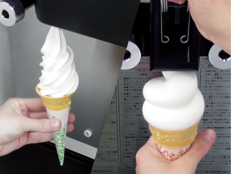 ソフトクリームの巻き方動画